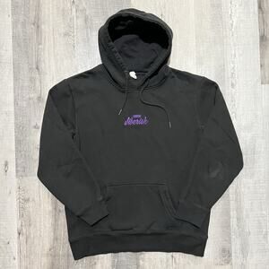 Jiberish Crown Logo Hoodie Black/Purple Embroidered Ski Snowboard Pull Over